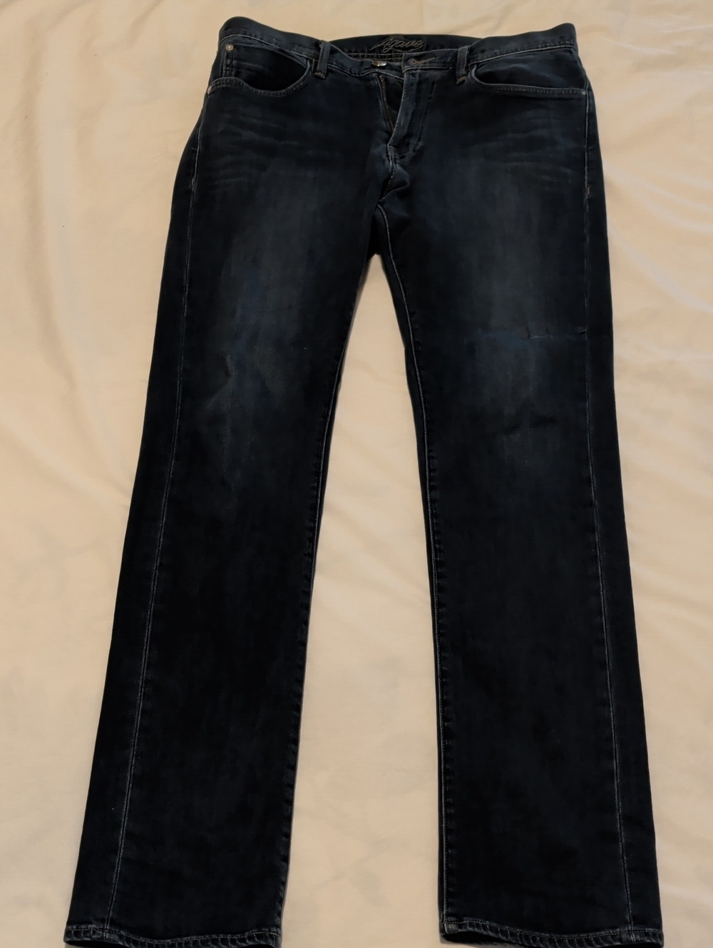 Men's Agave Pragmatist Dark Wash Classic Straight-Leg Jeans - Dark Blue Wash